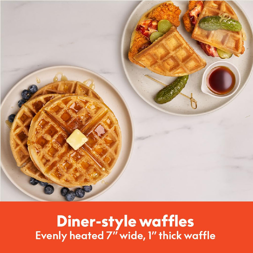 BELLA upright stored waffle maker saving counter space and neatness