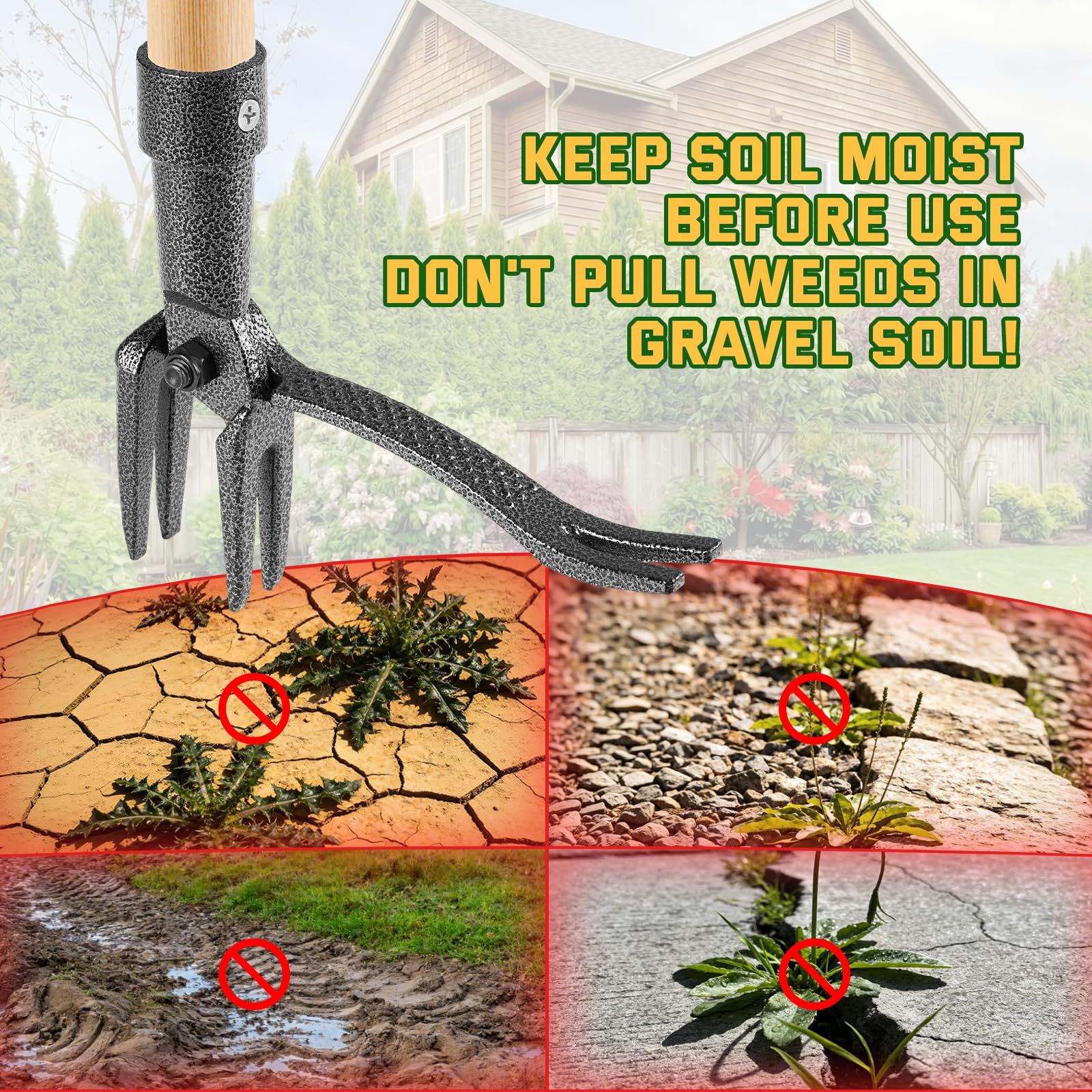 BellaJoyz removed weed with intact roots showing thorough extraction