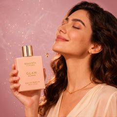 Bellavita Luxury bottle side profile illustrating sleek glass silhouette and shine