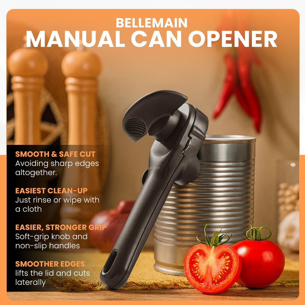 Bellemain handle grip detail showing non-slip comfort for easier turning