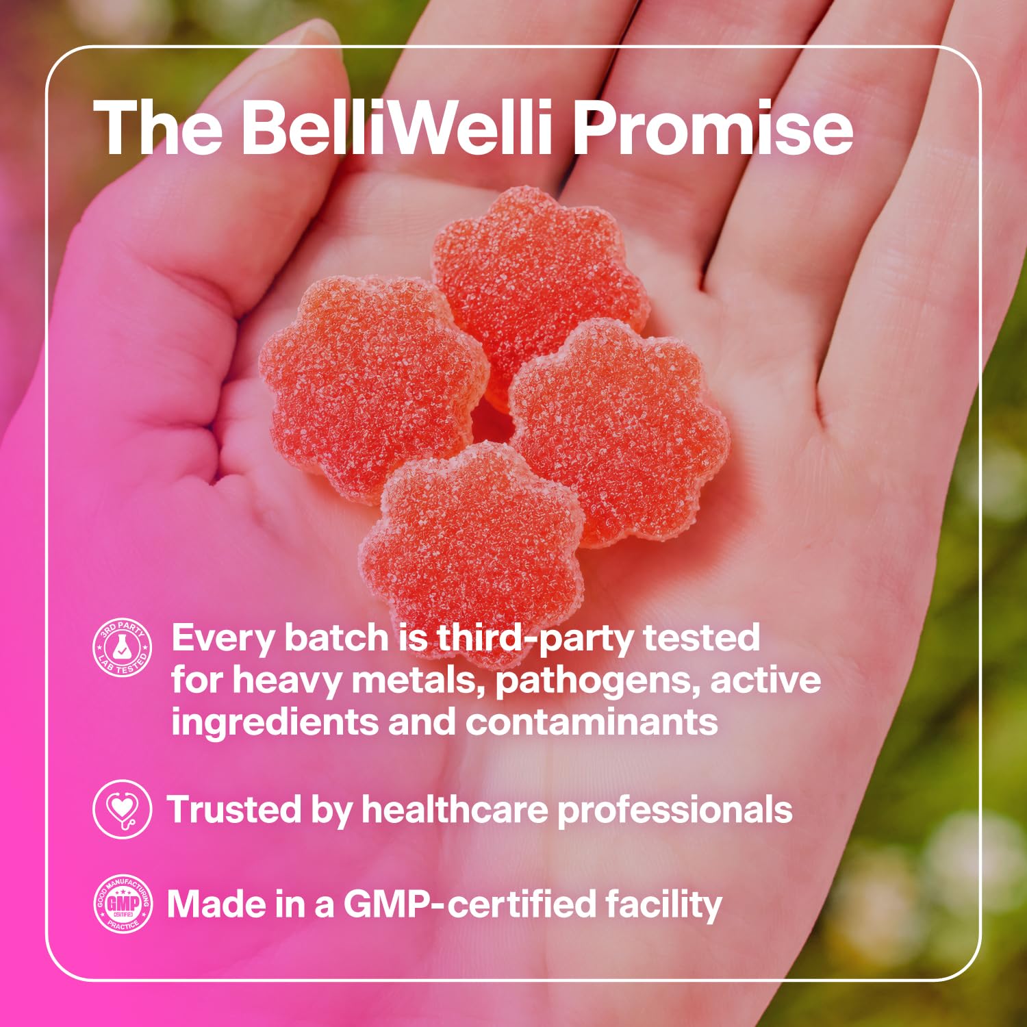 Belli Welli gummies beside a fresh watermelon slice showing natural flavor pairing