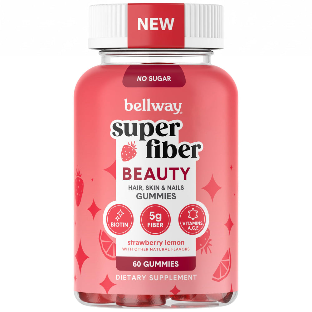Bellway front packaging showing jar and label, highlighting sugar-free fiber benefits