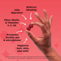 Bellway close-up of two gummies, showing texture and chewable form for easy intake