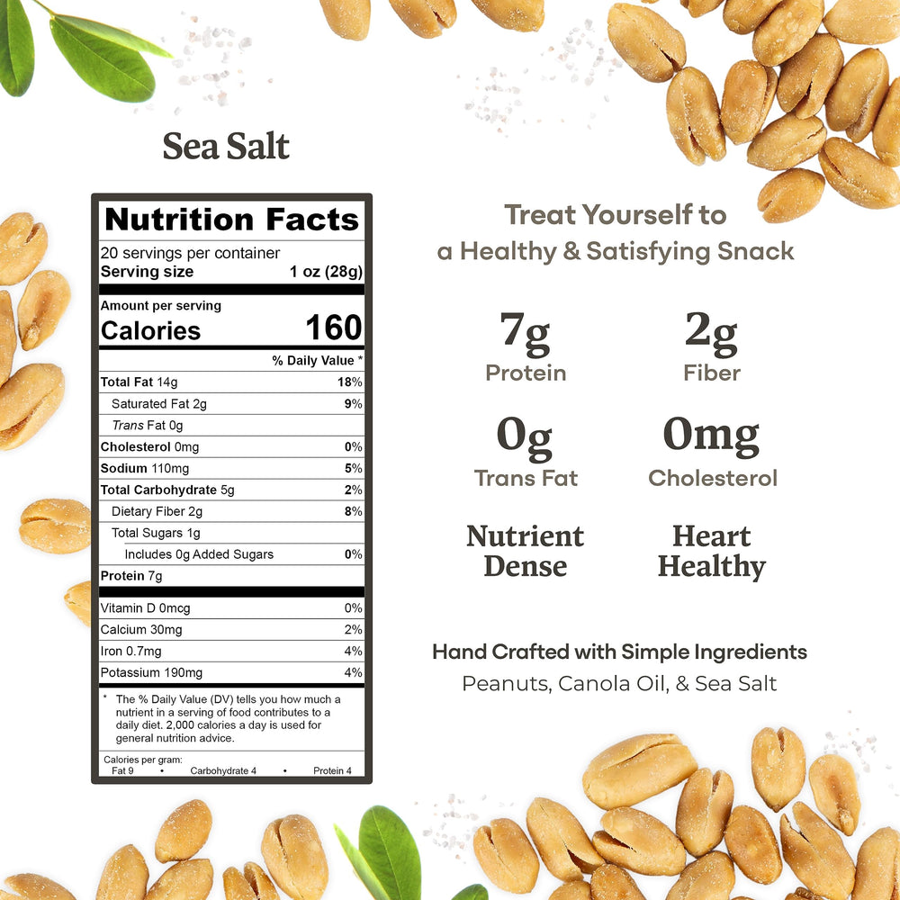 Belmont Peanuts label close-up showing three-ingredient list and family-farm origin