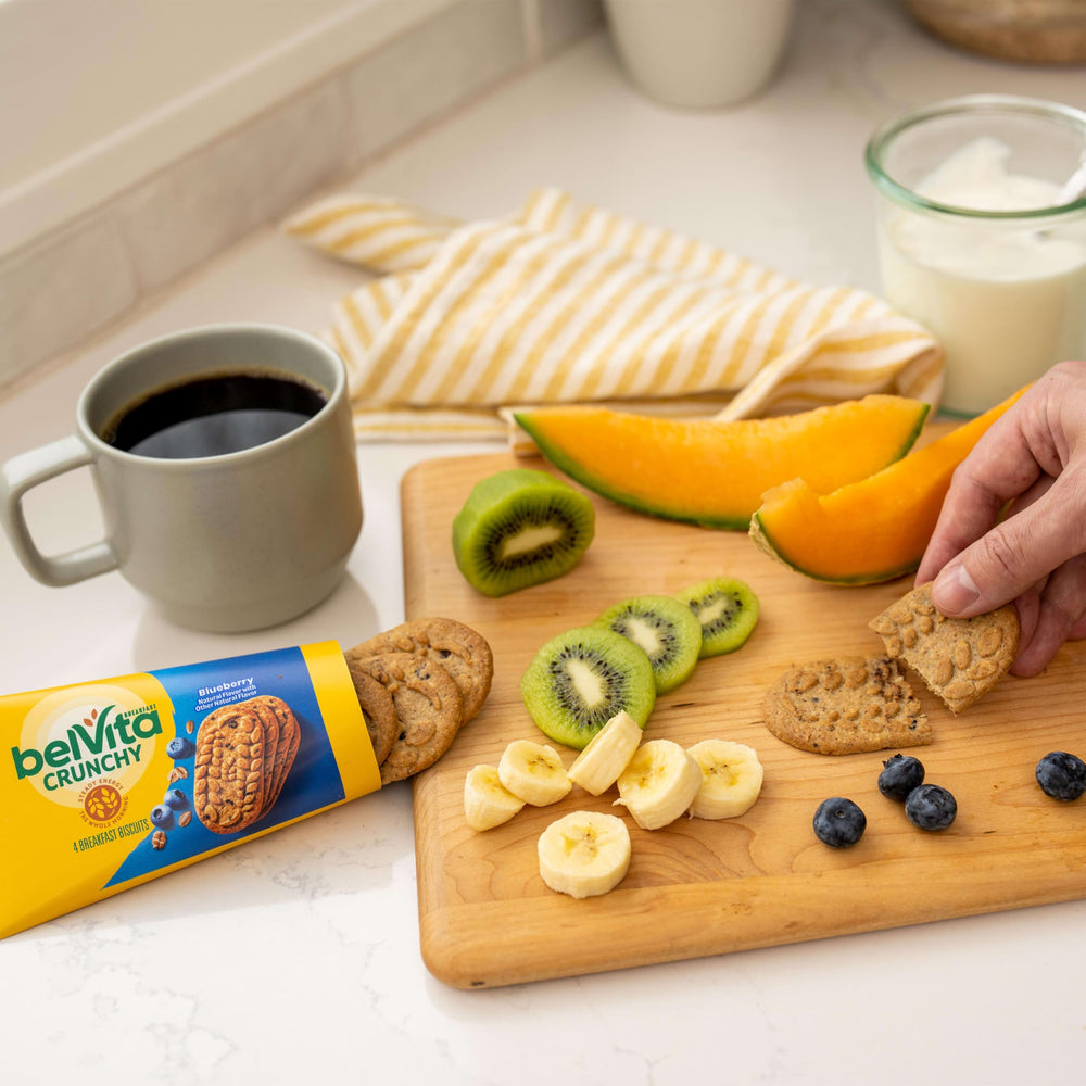 belVita cinnamon brown sugar biscuit cross-section showing warm spice note enjoyment