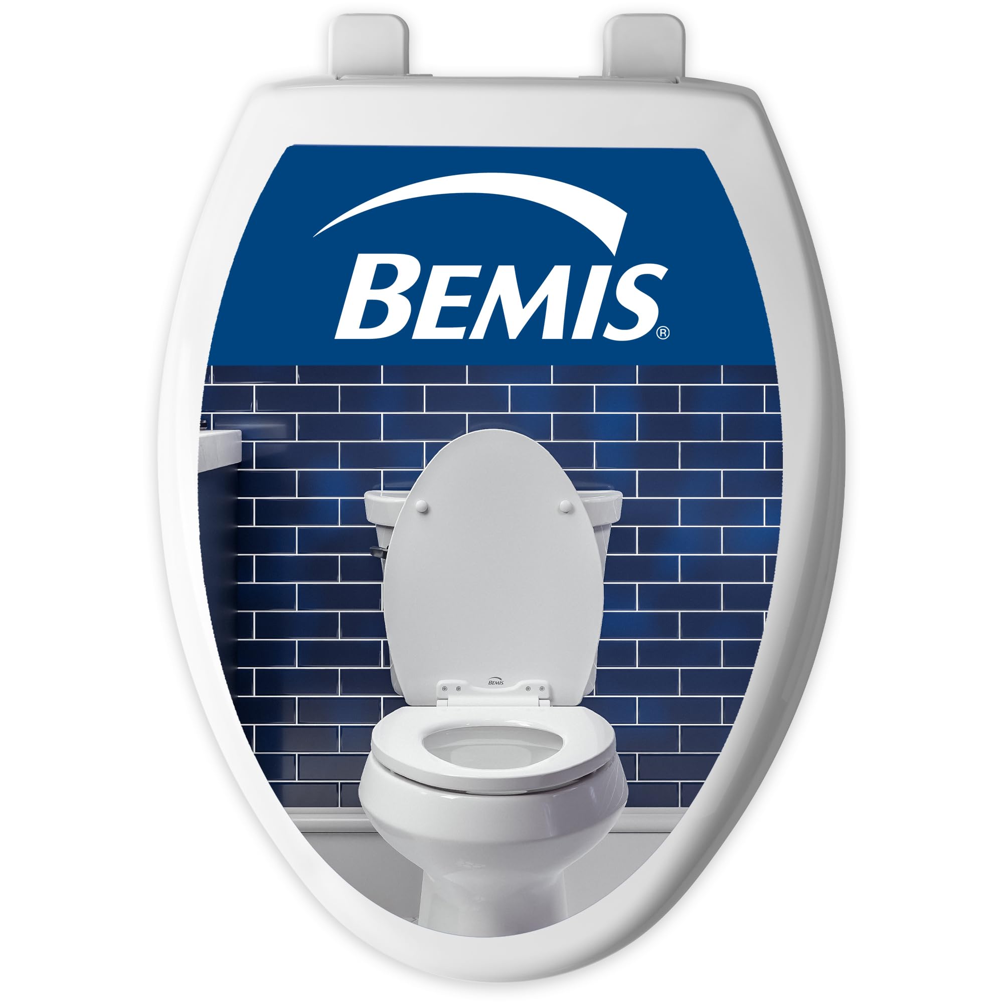 Bemis front view white seat showing clean design and easy coordinate