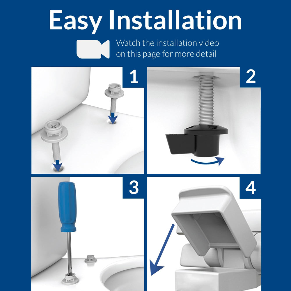 Bemis lifestyle bathroom with family using seat for safe quiet mornings