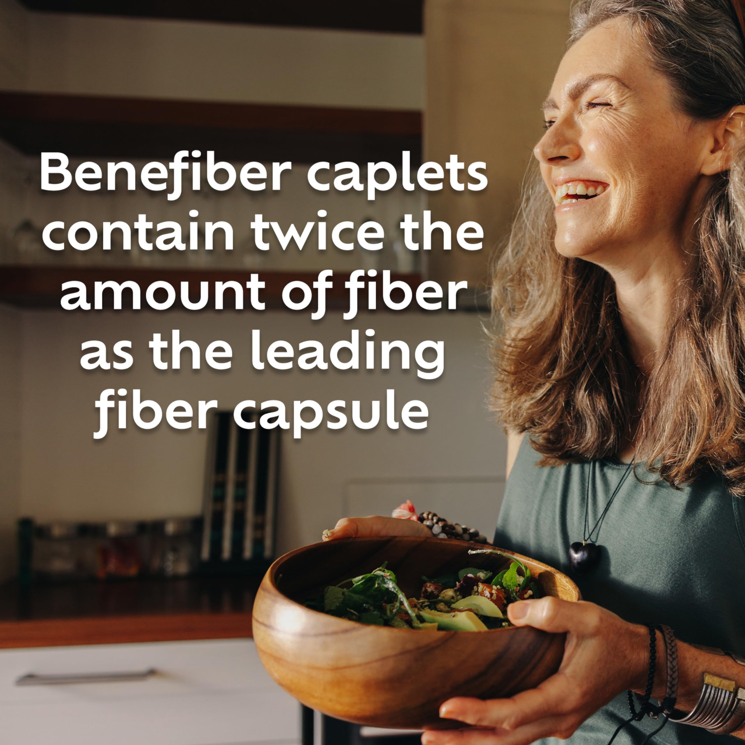 Benefiber label detail showing ingredient and gluten-free processing info benefit