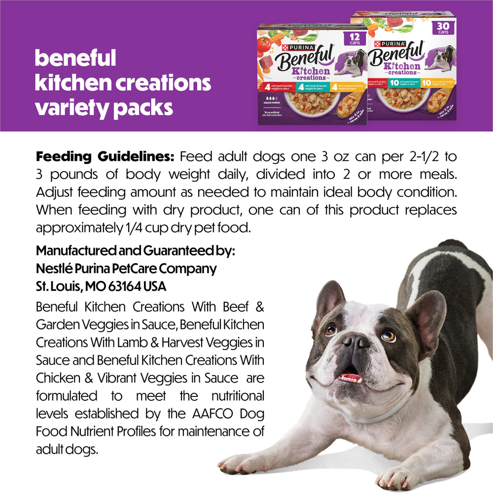 Beneful mixed into dry kibble to boost moisture and palatability