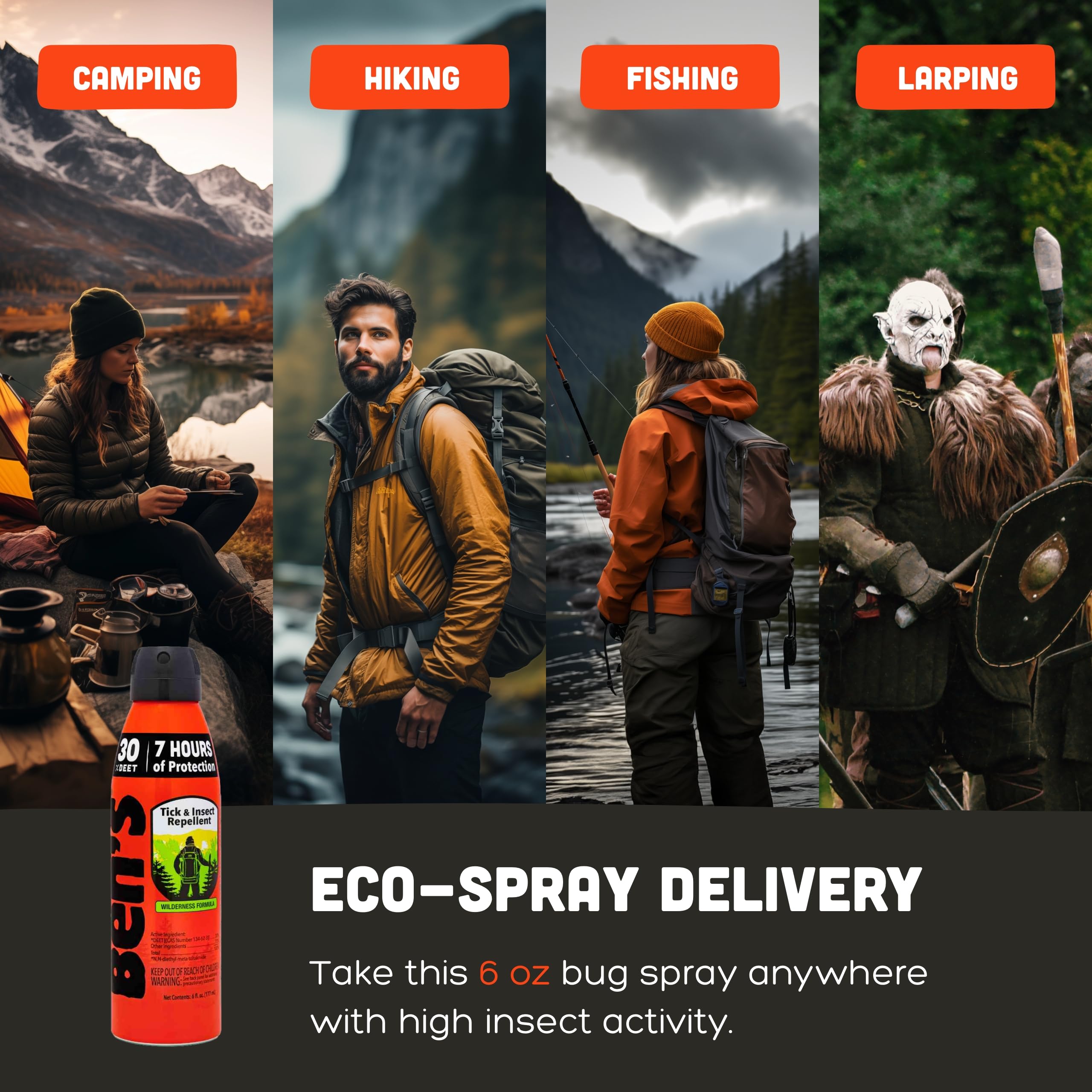 Ben's spray applied to clothing showing fabric-friendly coverage benefit