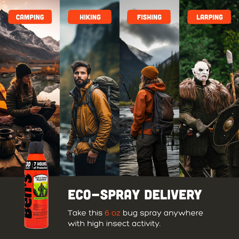 Ben's spray applied to clothing showing fabric-friendly coverage benefit