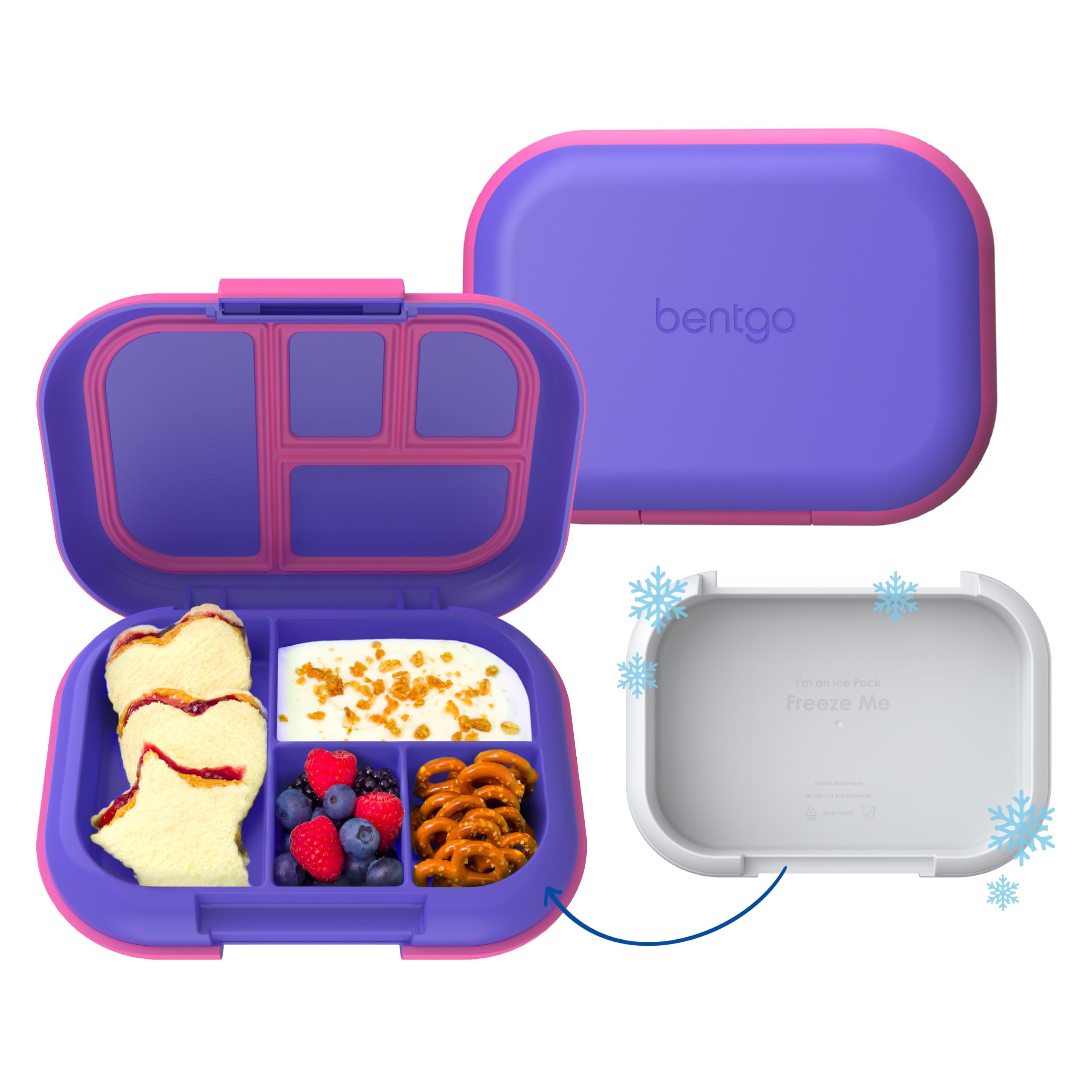 Bentgo front closed view showing leakproof latch and durable shell benefit