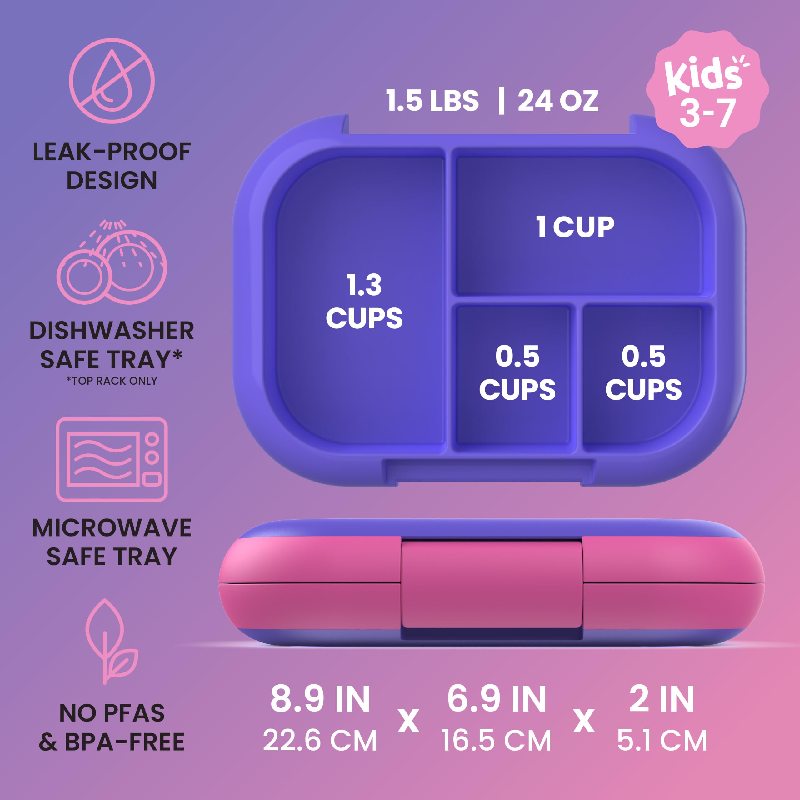 Bentgo removable ice pack under tray showing chilled lunches benefit