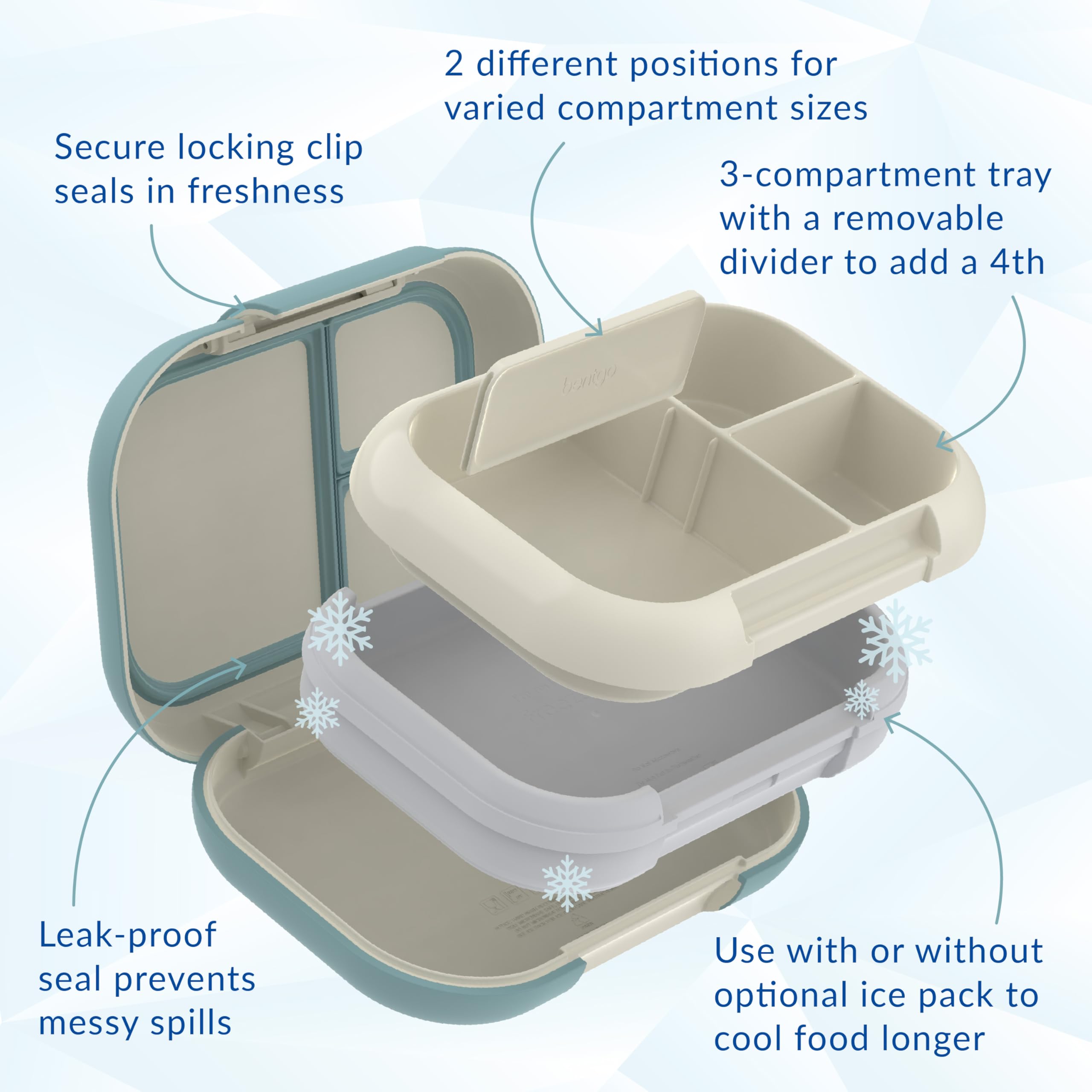Bentgo Chill Max locking clip close-up ensuring leak-resistant seal for mess-free transport