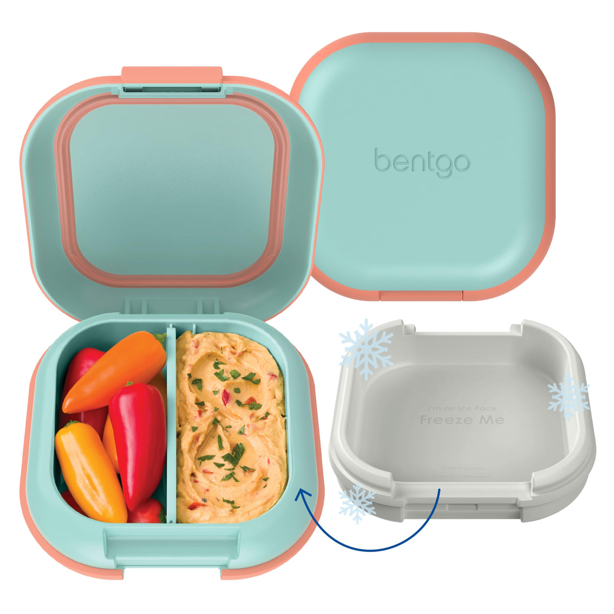 Bentgo front closed showing leakproof design and portable benefit