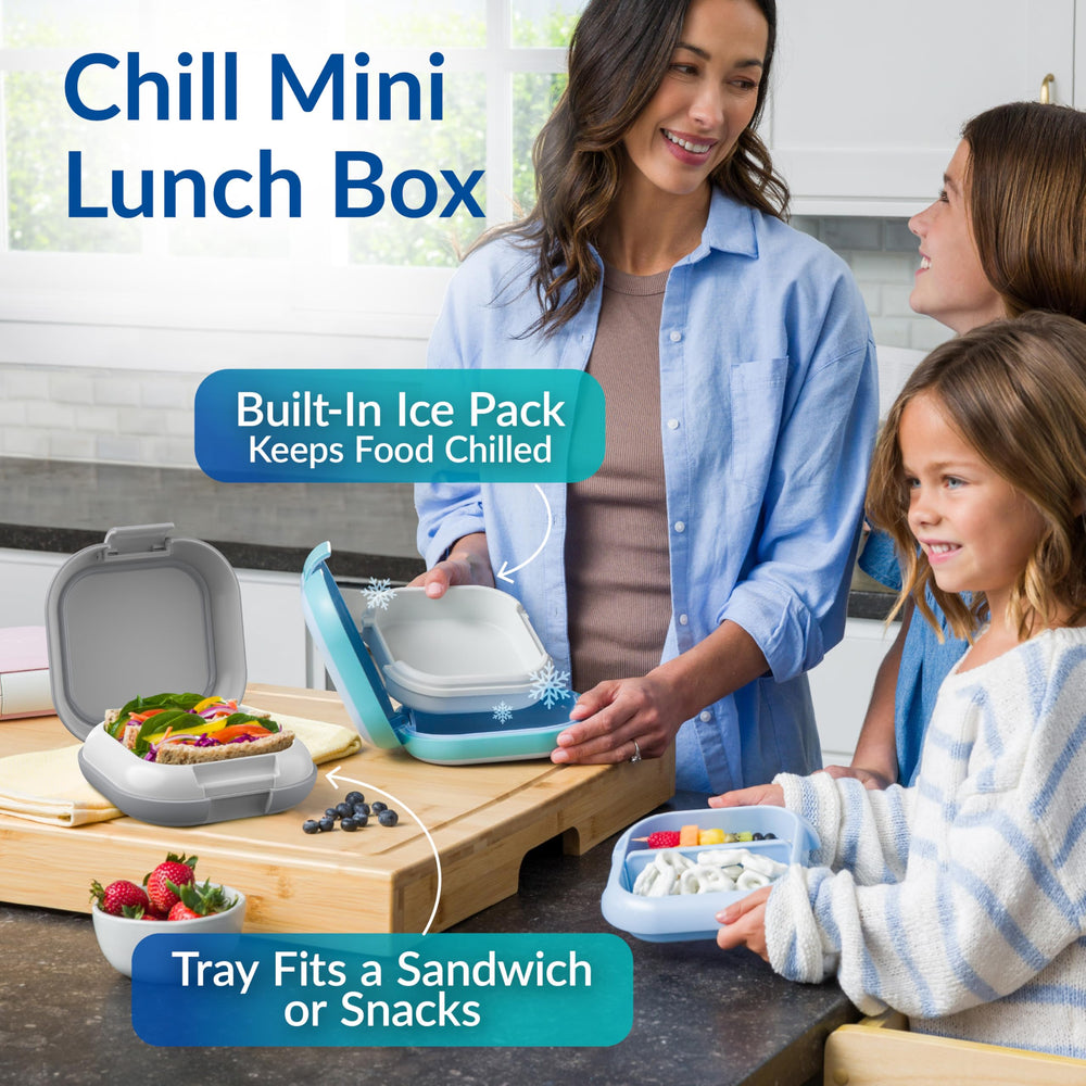Bentgo Chill Mini open tray with optional divider demonstrating portion flexibility