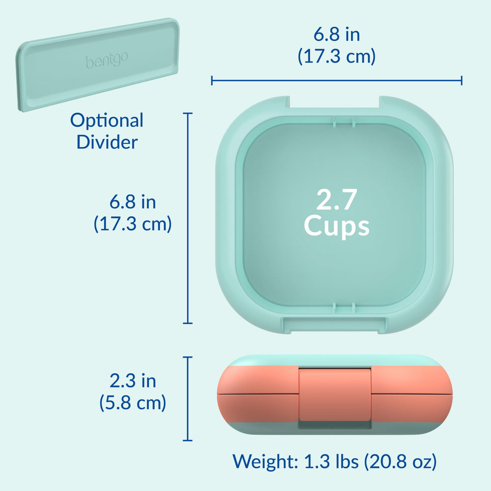 Bentgo beside water bottle for scale showing compact portability benefit