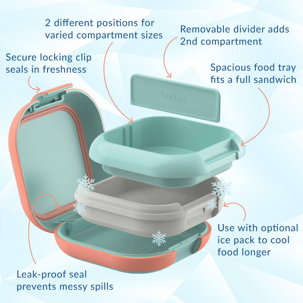 Bentgo top view of compartments showing efficient packing benefit