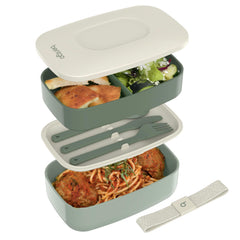 Bentgo Classic front view showing three-compartment lid and clean design for organized meals