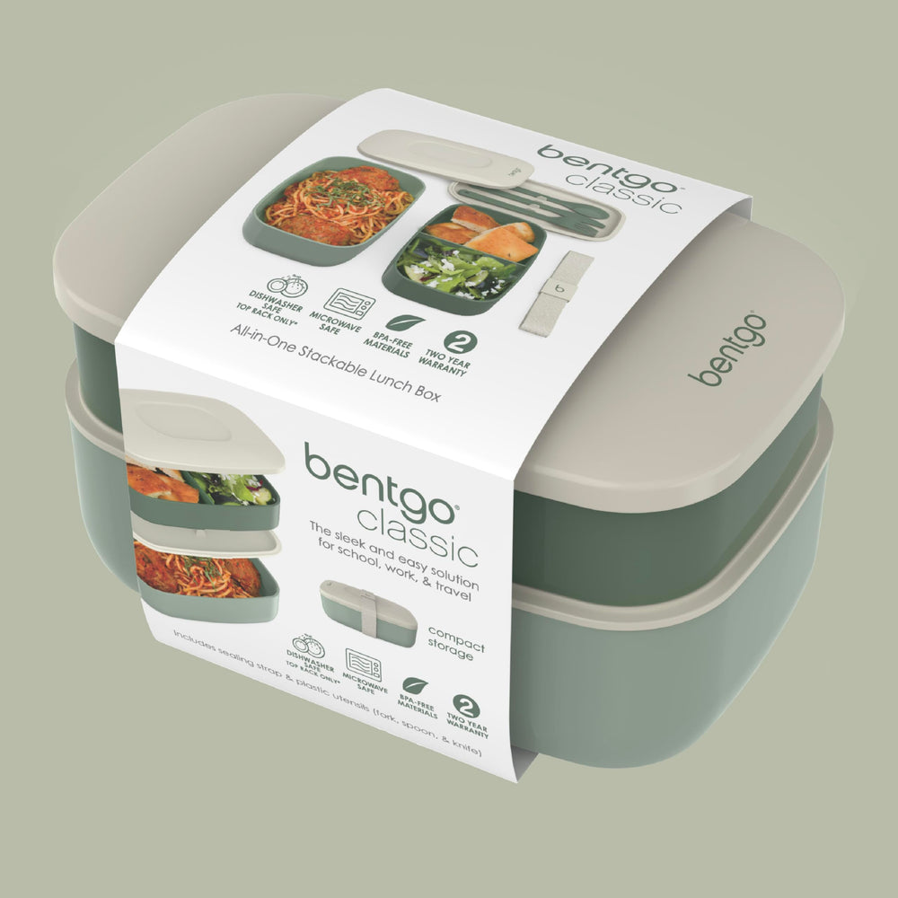 Bentgo Classic on picnic table with prepared meal highlighting portability and style