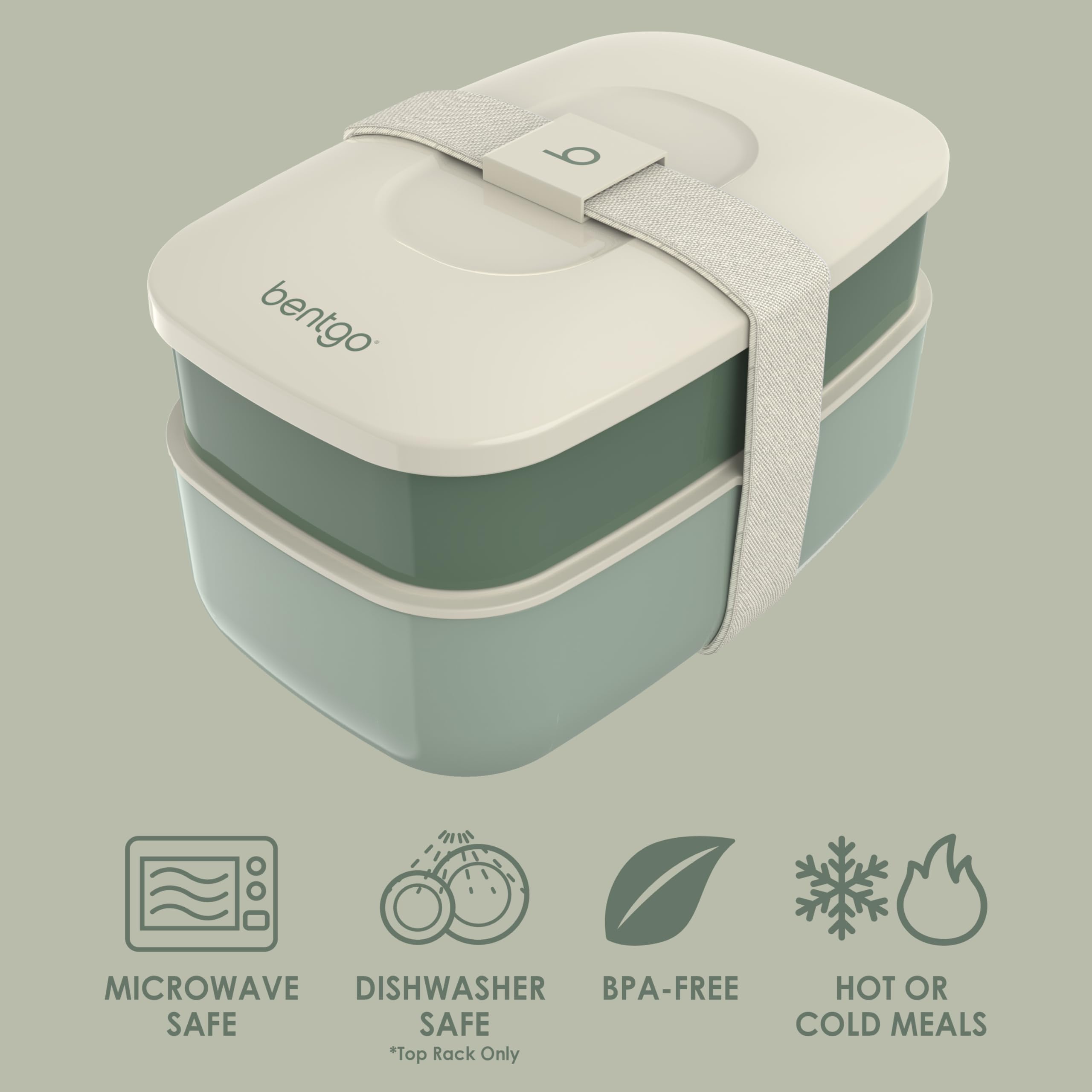 Bentgo Classic built-in utensil set displayed next to box for convenient eating