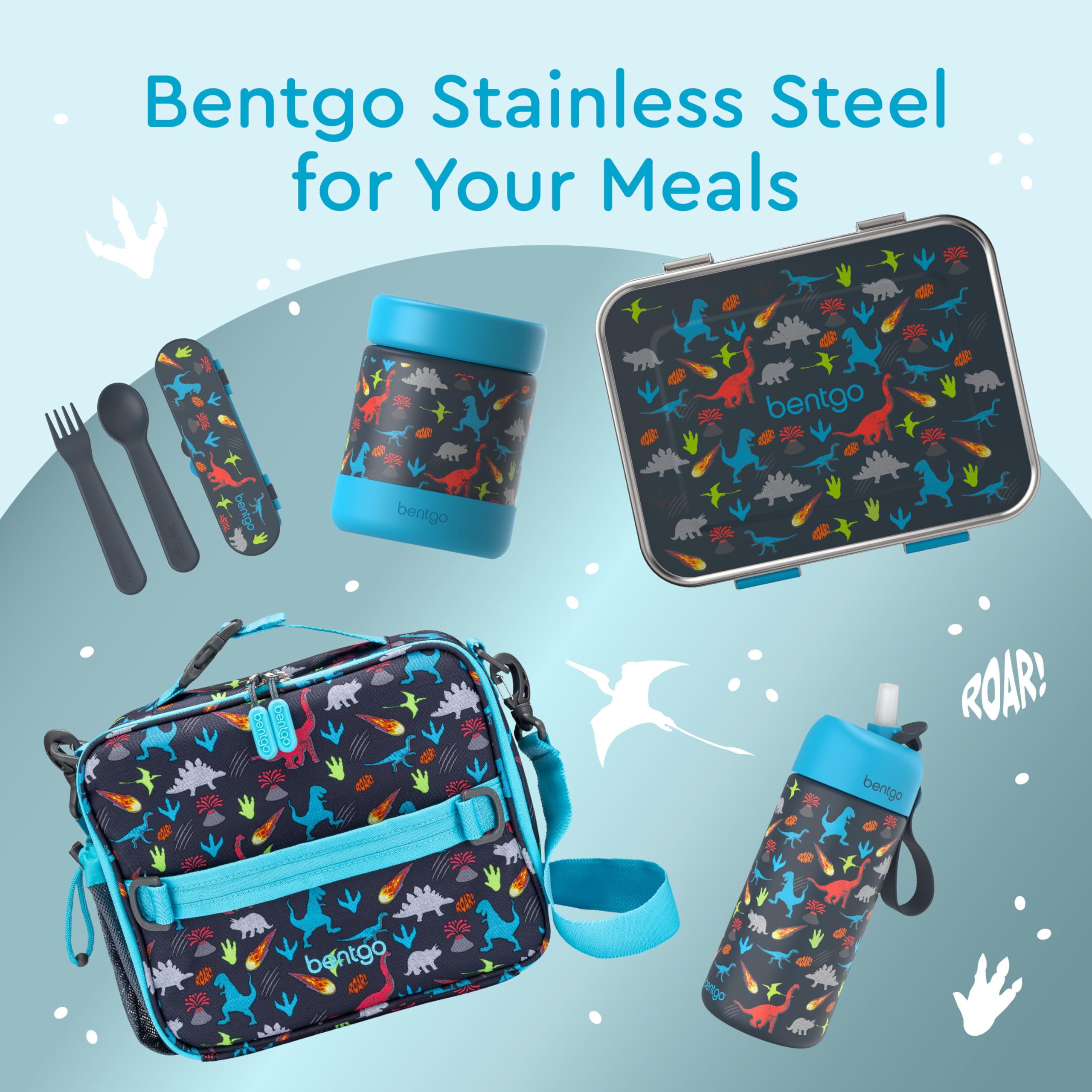 Bentgo kid jar placed inside lunchbox demonstrating compact fit and portability