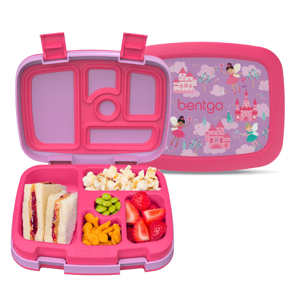 Bentgo kids front view showing colorful bento box and secure lid for easy packing