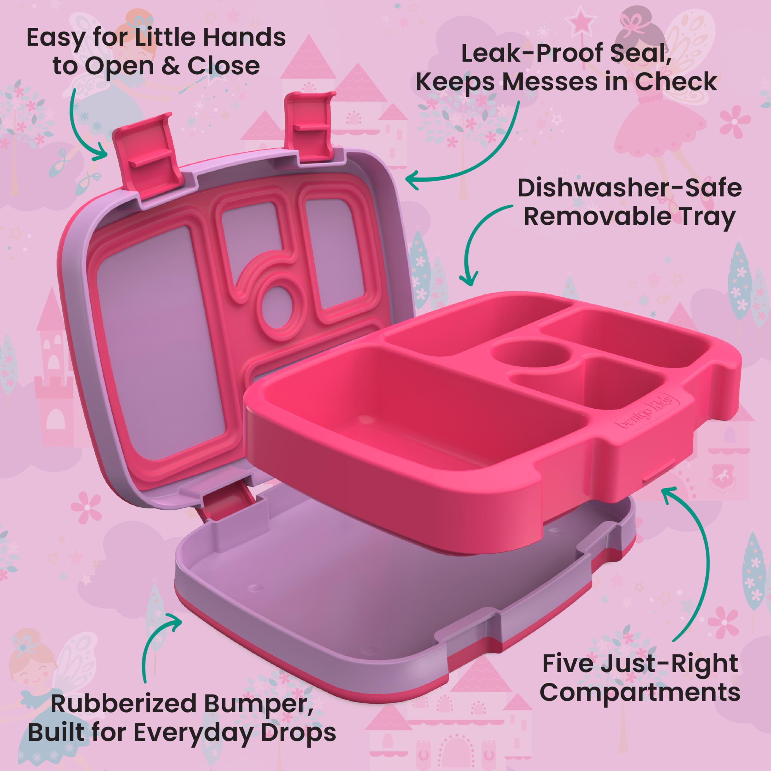 Bentgo kids microwave-safe tray with warm food, illustrating convenient reheats