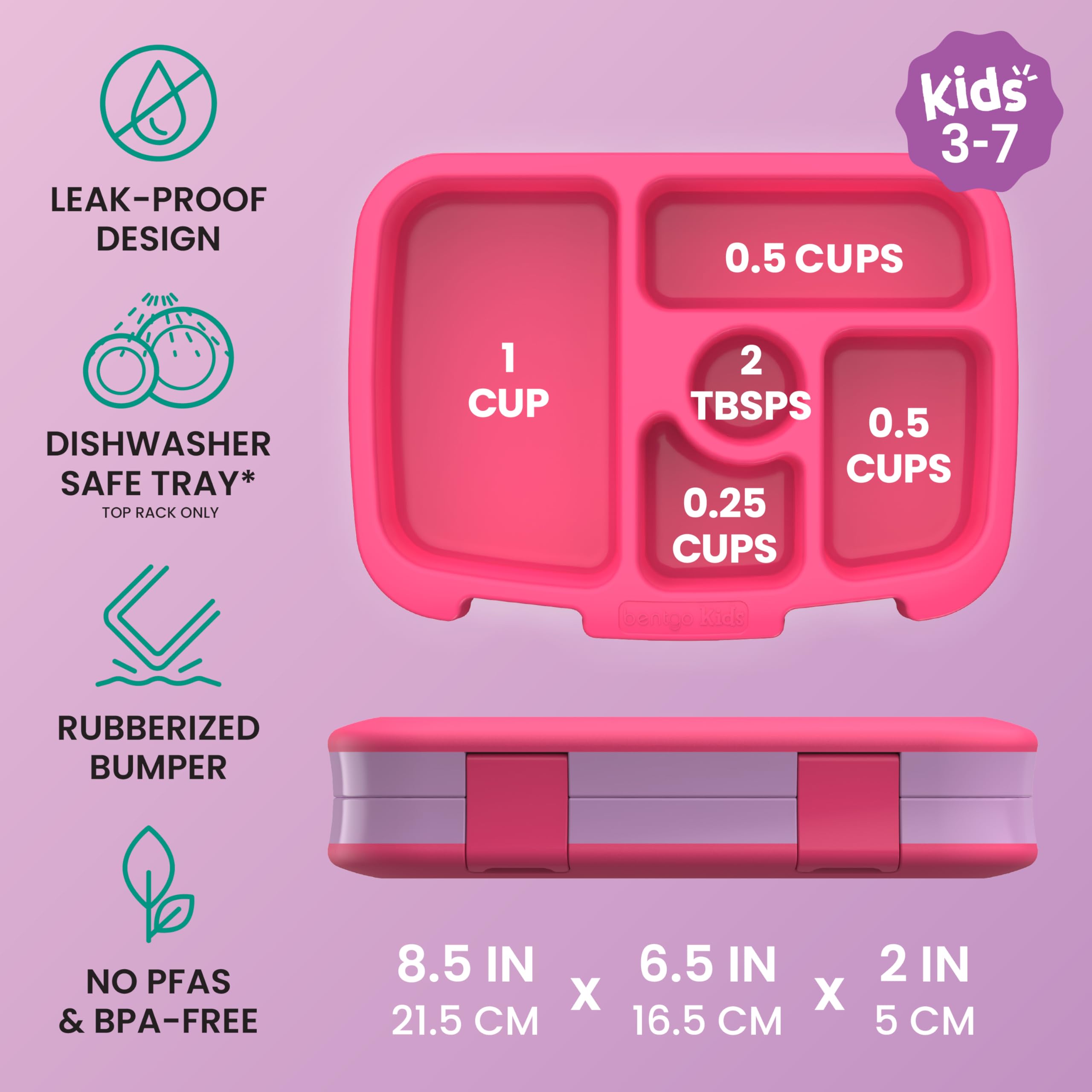 Bentgo kids rubber edge showing protective bumper that reduces scuffs from drops