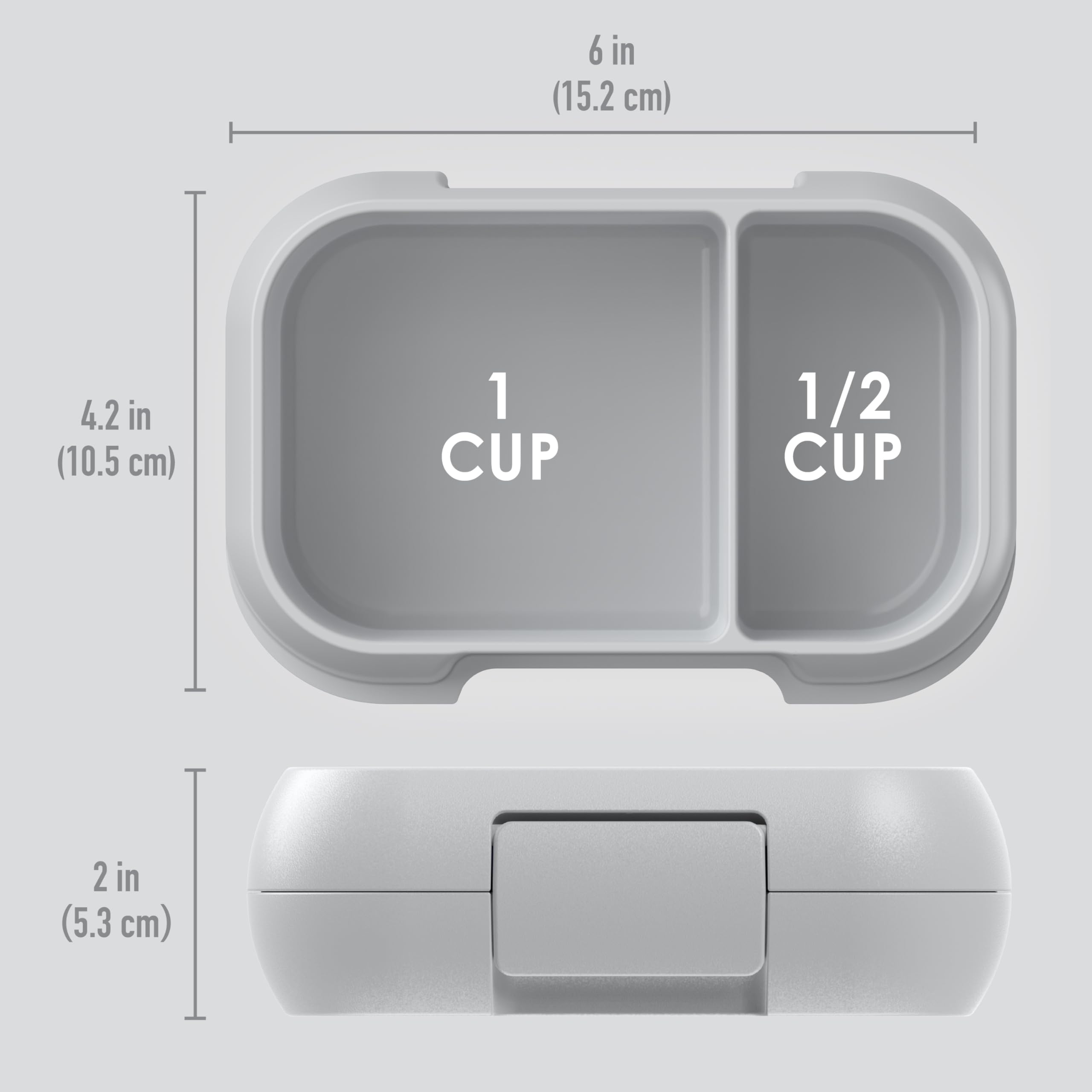 Bentgo snack container beside a soda can illustrating compact size for space-saving benefit