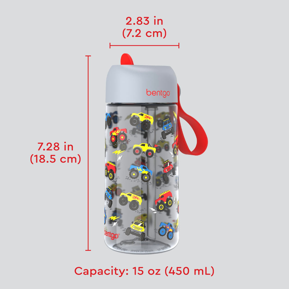 Bentgo lid open with straw up showing clean-storage flip-down feature for hygiene