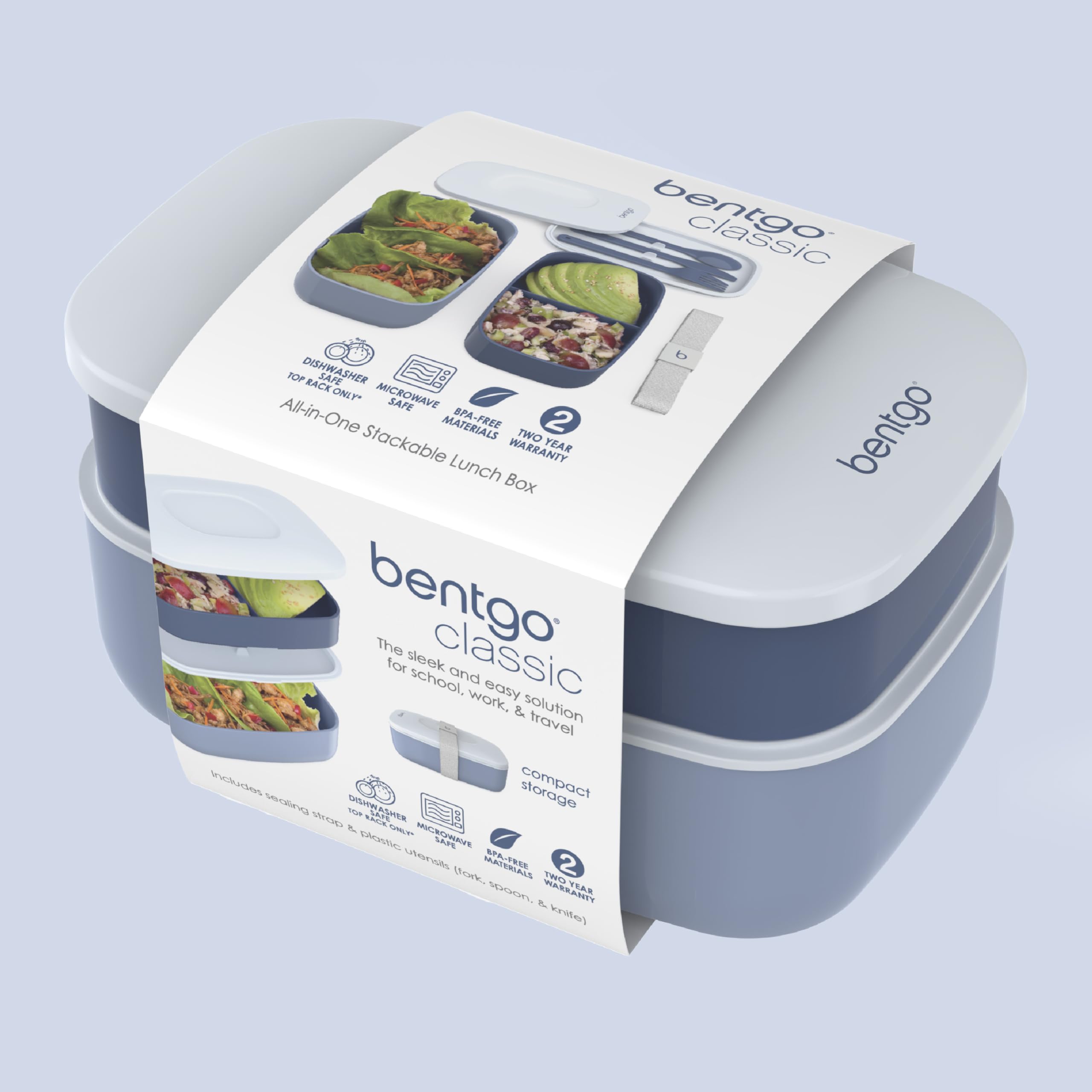 Bentgo on a work desk with balanced lunch showing stylish everyday use benefit
