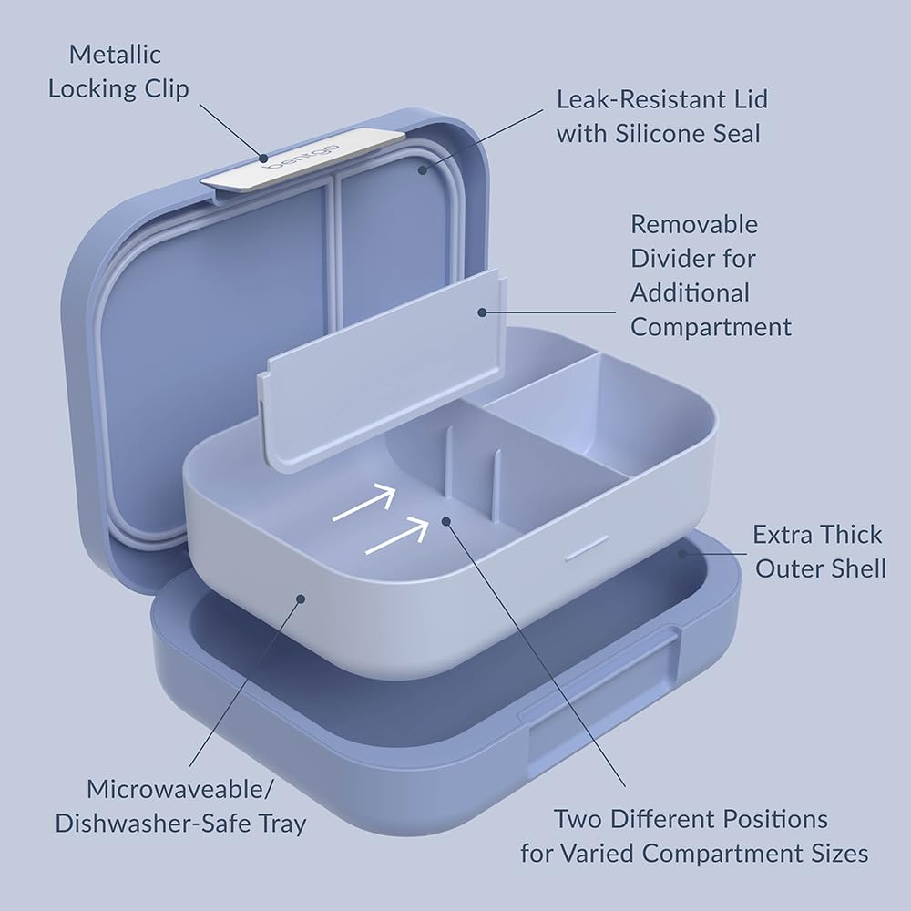 Bentgo Modern filled compartments demonstrating meal separation and portion control