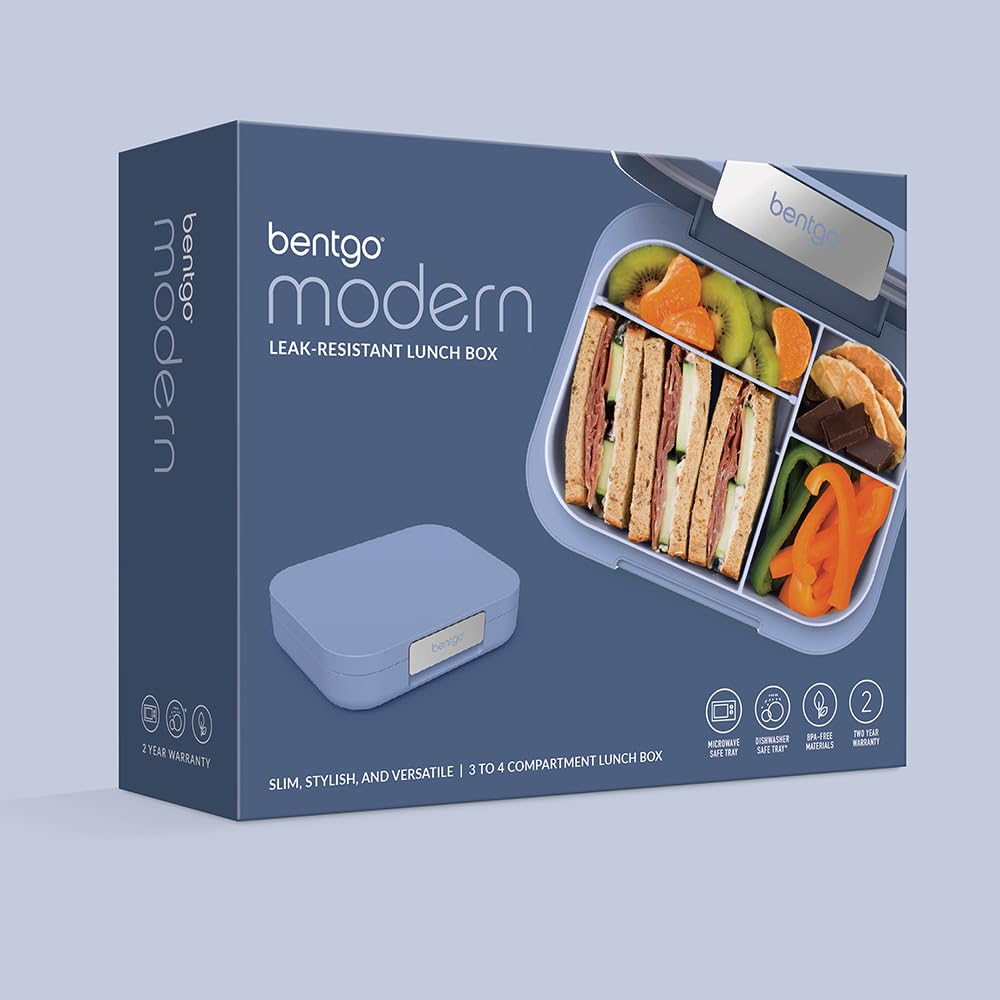 Bentgo Modern on office desk with cutlery showing stylish lunch solution for adults
