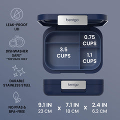 Bentgo removable tray displayed for microwave reheating convenience benefit