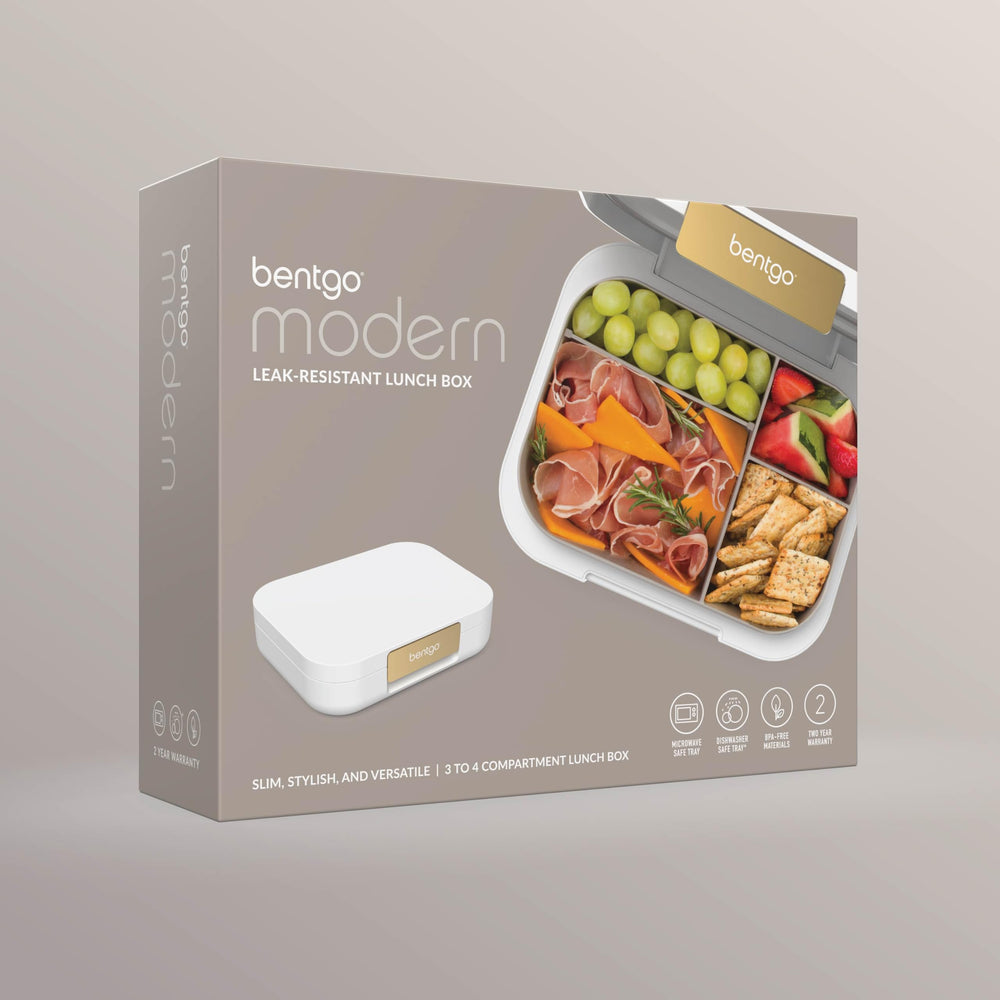 Bentgo modern tray in microwave showing reheating convenience and safe materials benefit