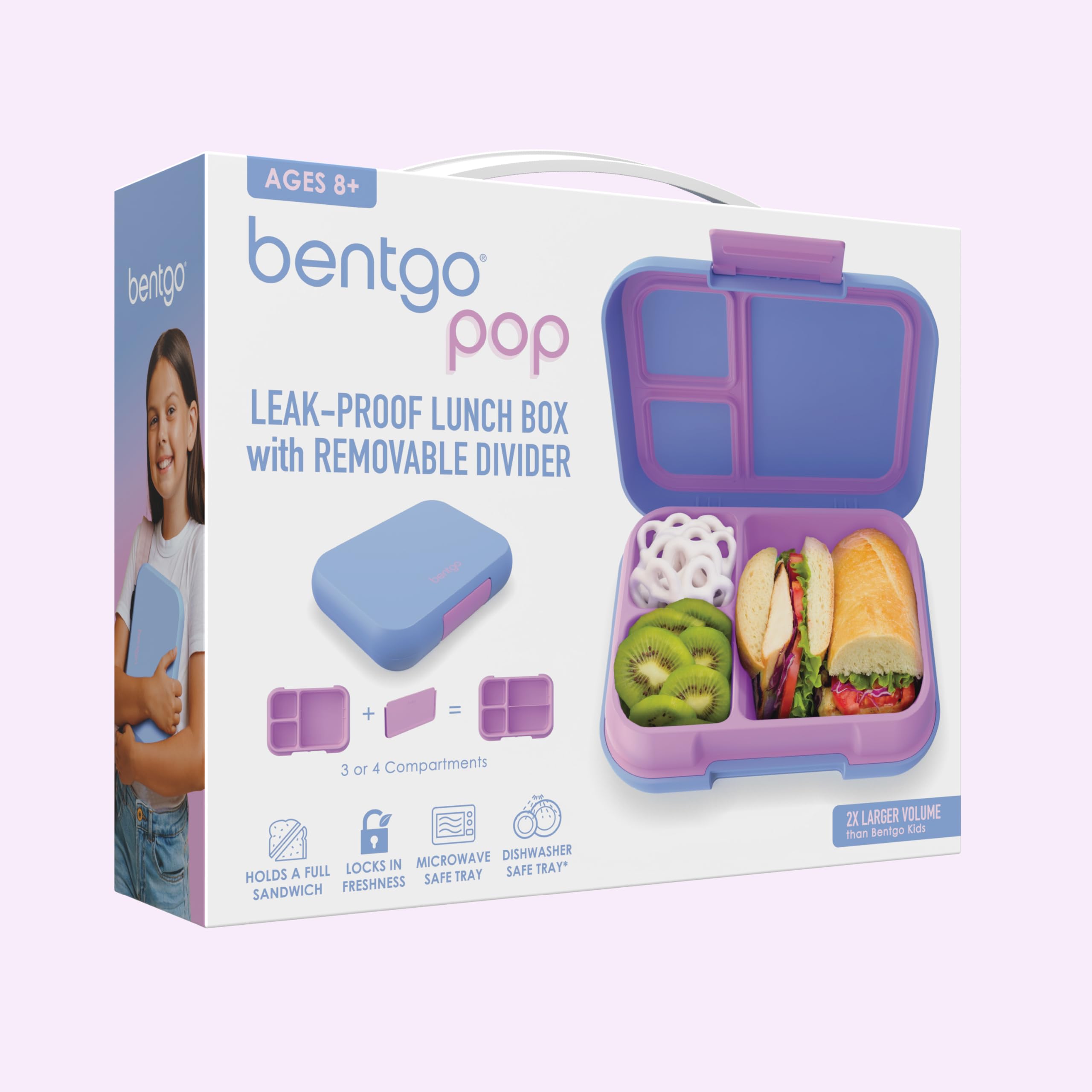 Bentgo Pop in a school lunch setting showing organized meals on the go
