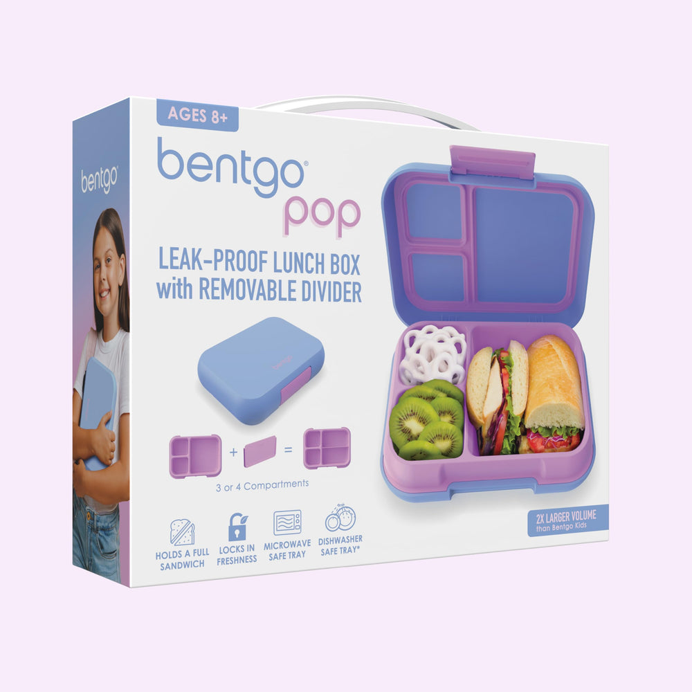 Bentgo Pop in a school lunch setting showing organized meals on the go