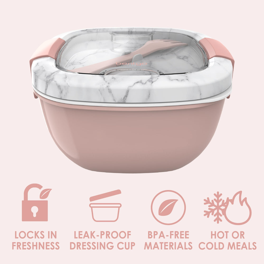 Bentgo close-up of leak-proof sauce cup keeping dressings separate and mess-free