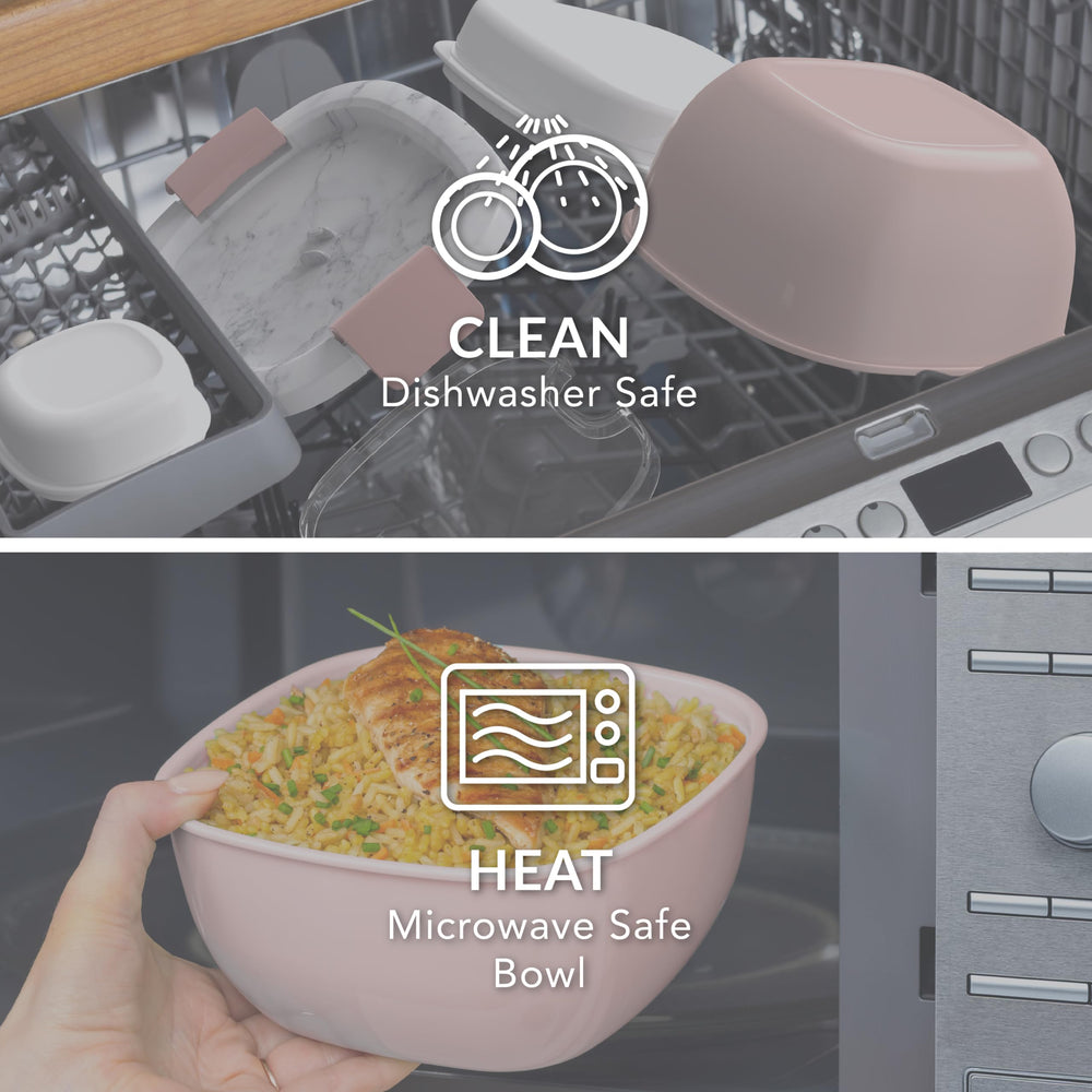 Bentgo stackable storage demo showing nested parts to save kitchen and fridge space