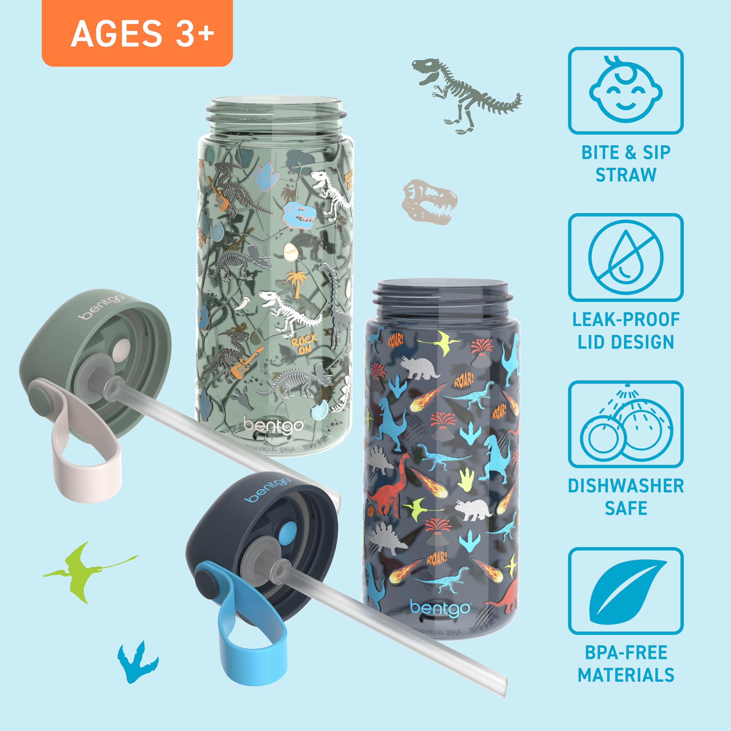 Bentgo side view highlighting silicone handle and secure leak-proof lid for easy carry