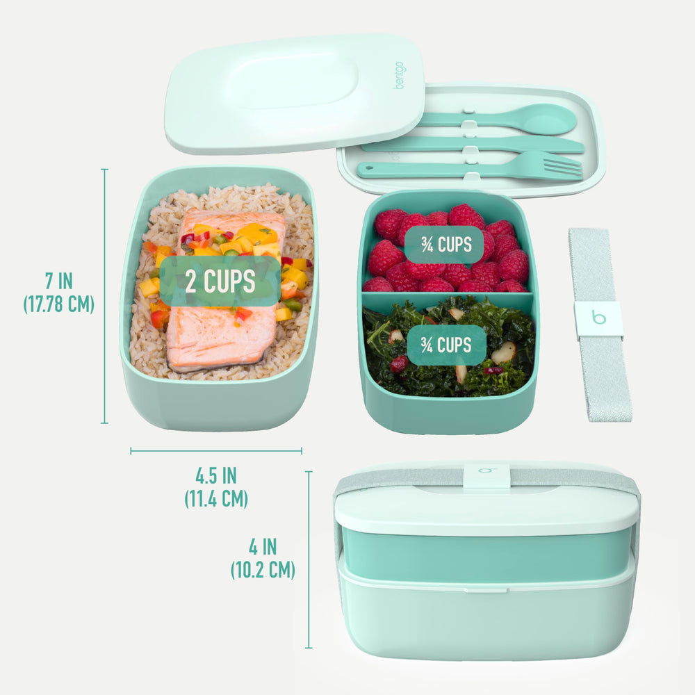 Bentgo size comparison with common items showing compact footprint benefit