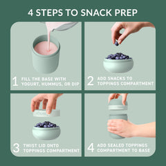 Bentgo open snack cup with yogurt parfait demonstrating separation benefit