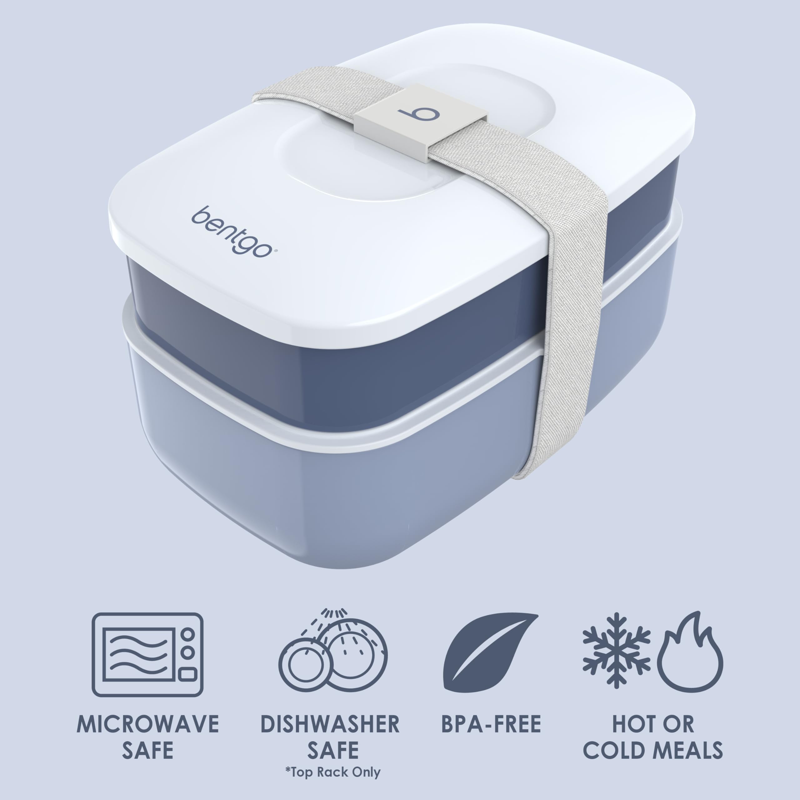 Bentgo built-in utensil set and nylon strap for convenient transport benefit