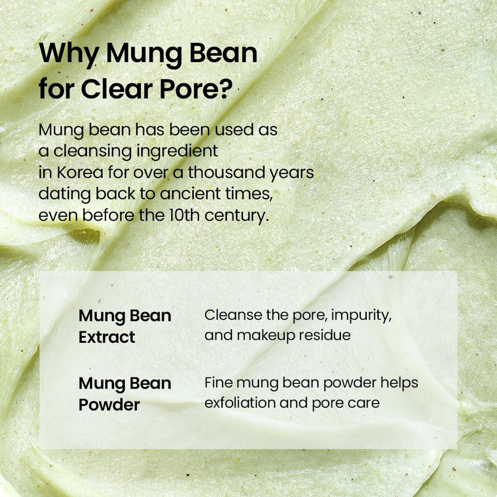 beplain mung beans ingredient display showing natural purifying origin and soothing benefit