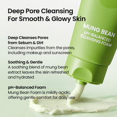 beplain close-up of foam texture highlighting mild, non-drying formula benefit