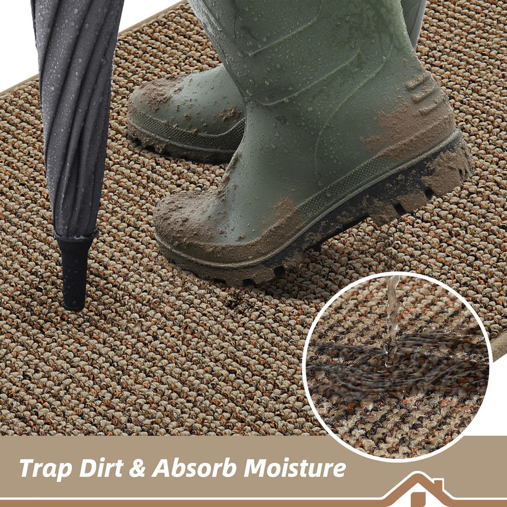 BEQHAUSE TPR non-slip backing visible to prevent shifting and protect floors