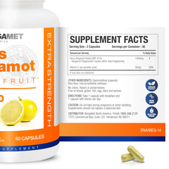BergaMet capsule close-up highlighting vegan capsule and easy-swallow benefit