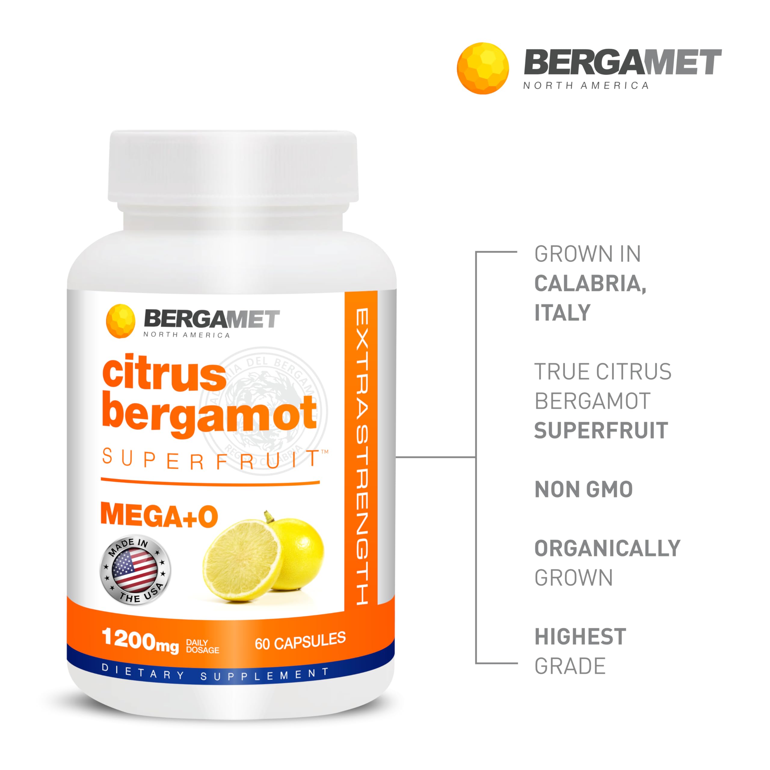 BergaMet serving size scale displaying capsule count and dosage clarity