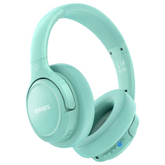 BERIBES front view folded headset showing compact portability and easy storage